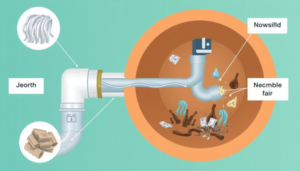 Different types of drain clogs and buildup in Scottsdale