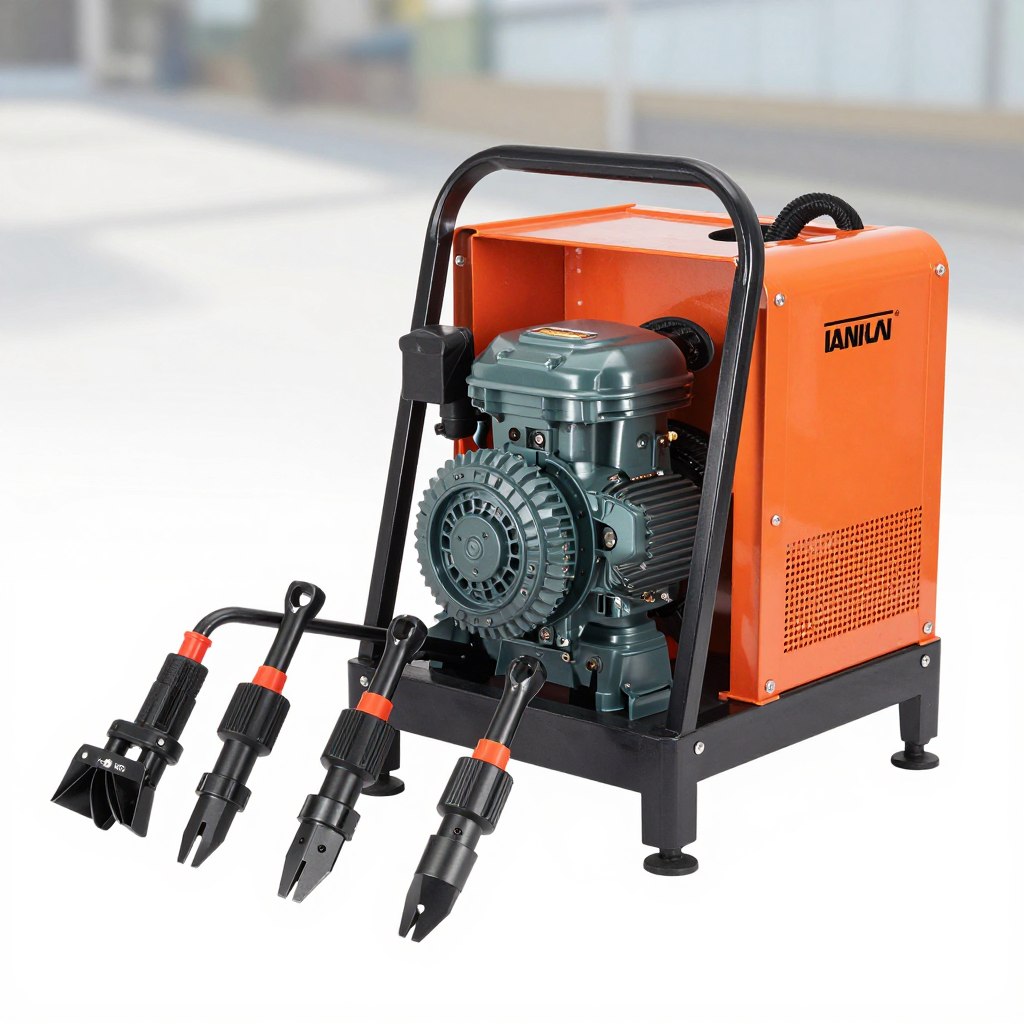 Heavy duty motorized drain cleaning machine with cable attachments