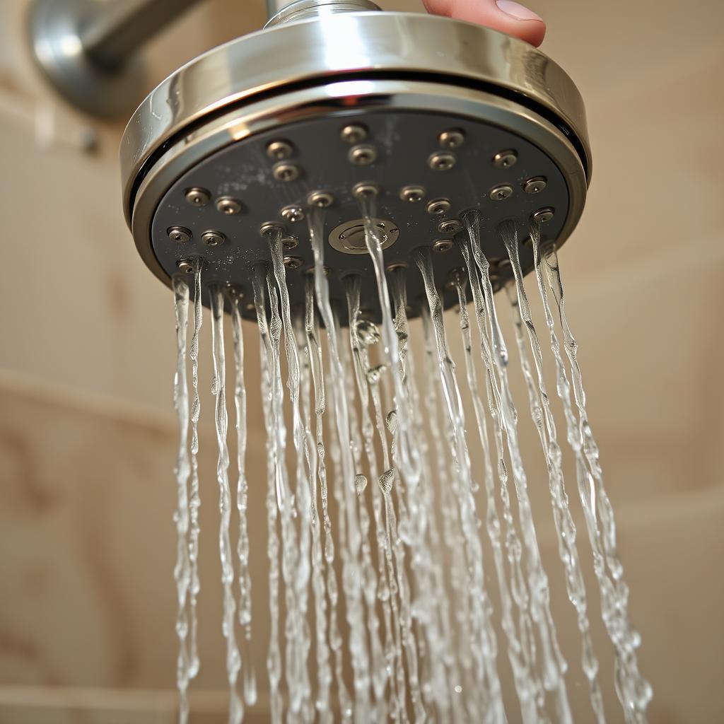 Low water pressure from mineral clogged pipes