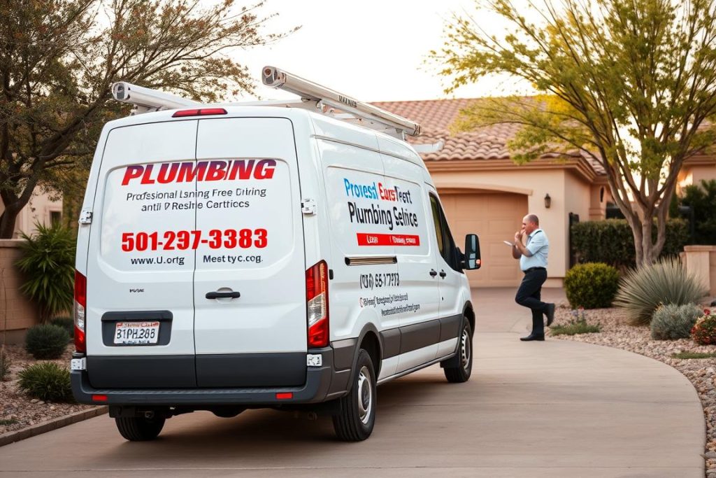 Same day drain cleaning service arriving at Scottsdale home