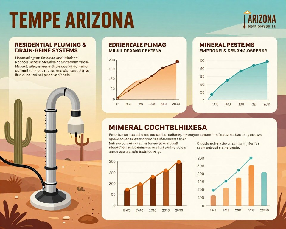 Tempe weather and climate impact on plumbing systems infographic