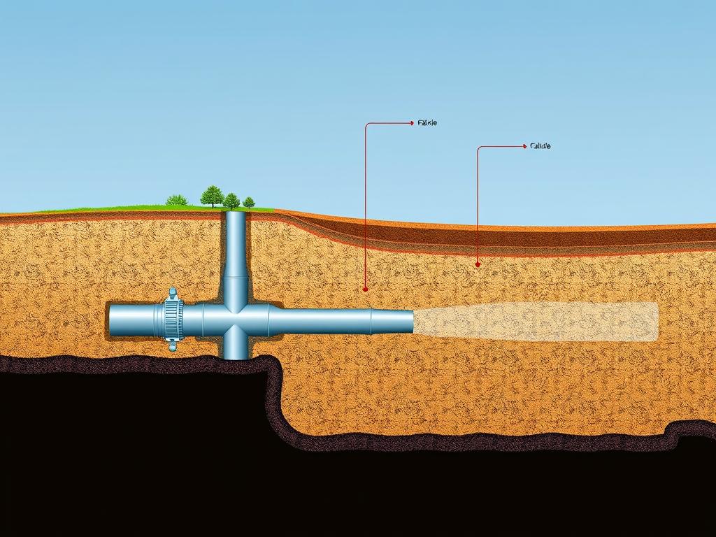 Underground drain pipe installation in caliche soil conditions Ahwatukee