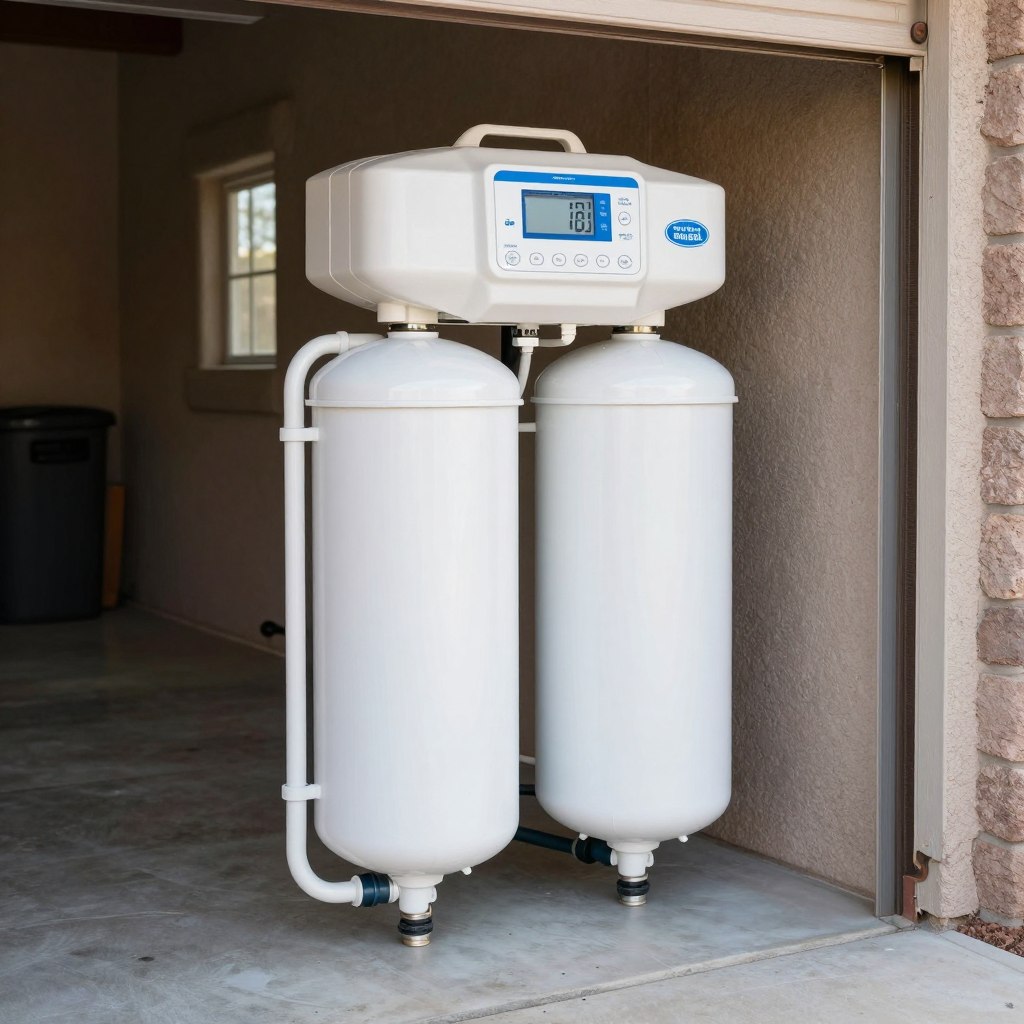 Water softener system installation in Tempe home